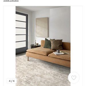 Ruggable Watercolor Herringbone Cream COVER ONLY 8x10